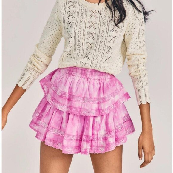 Loveshackfancy Ruffle Mini Skirt LoveShackFancy _L - Picture 5 of 8